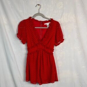 Altar'd State Red Polka Dot Romper